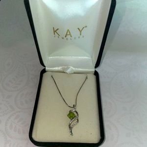 Peridot pendant necklace from Kay Jewelers.